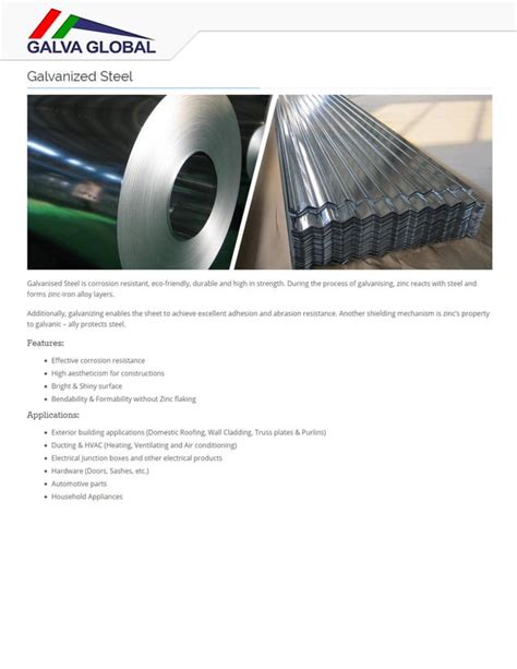 galvanized steel specifications pdf